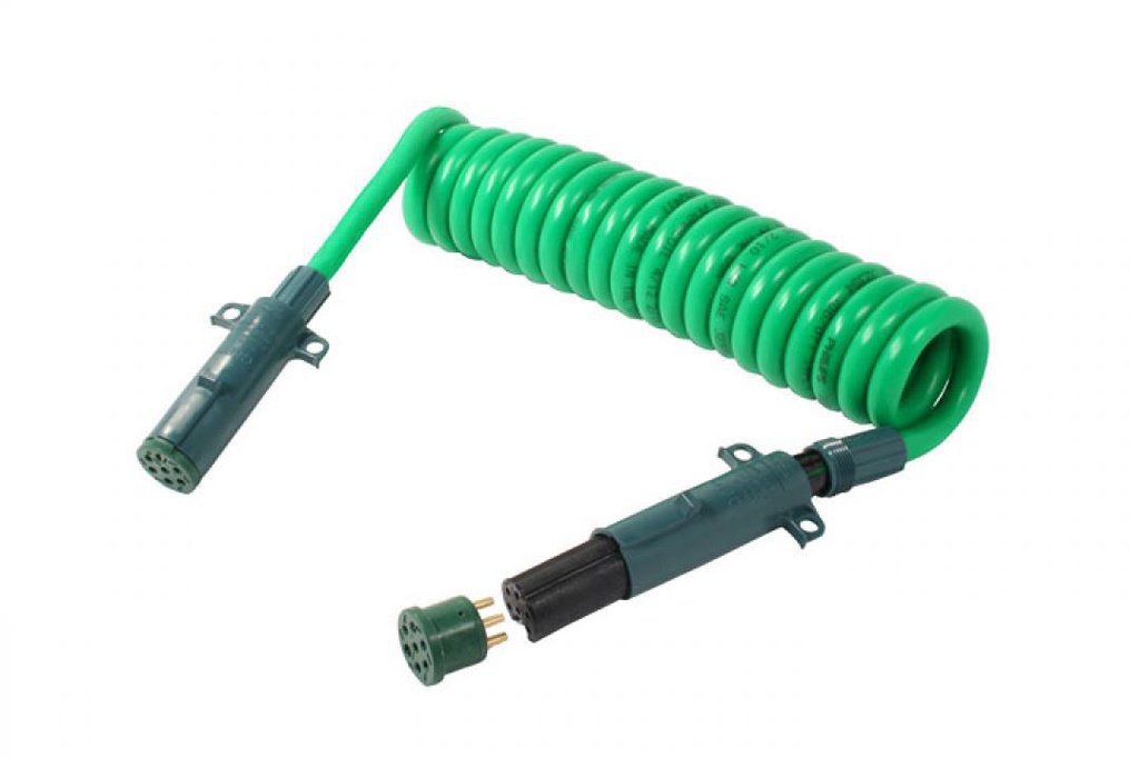 Cable Assembly - ABS PERMACOIL™, Coiled, 15 Ft., with 48&quot; Lead, 4/12, 2/10 &amp; 1/8 ga., with WEATHER-TITE™ PERMAPLUGS™