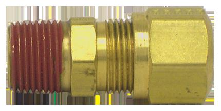 Male Conn  1/2"Tube-3/8"Thread