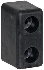 Molded Rubber Bumper - 3 x 3-1/2 x 6 Inch Tall - Set of 2, Unpackaged